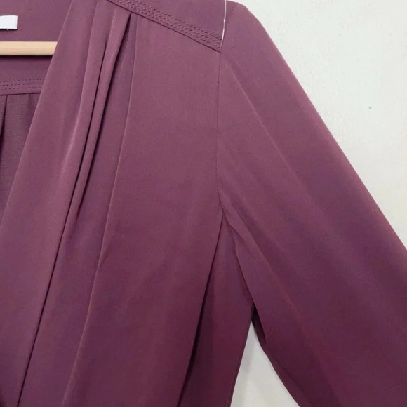 Diane Von Furstenberg  Womens 2 Dora Silk Wrap Dress Plum Color - Picture 6 of 13